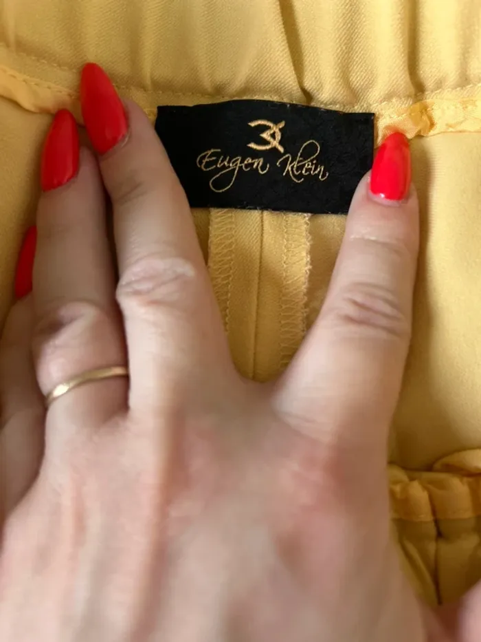 Pantalon ajusté jaune eugen Klein taille 46 - photo numéro 3