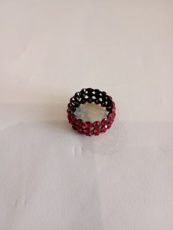 Bague strass rouges