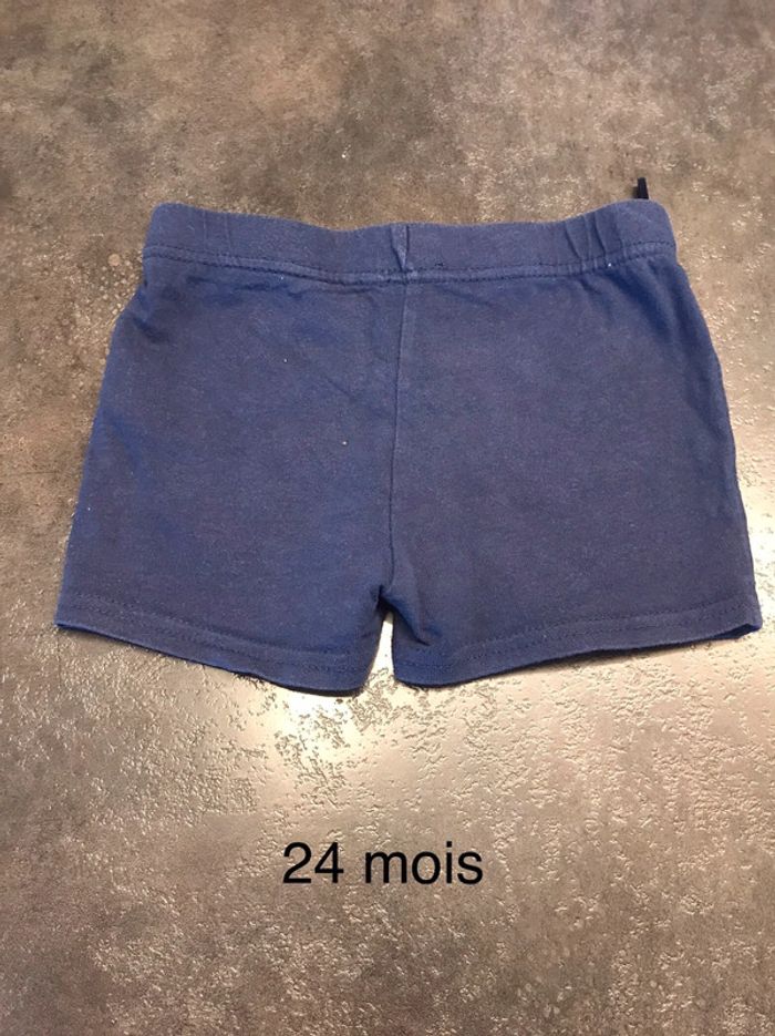 Short bleu 24 mois
