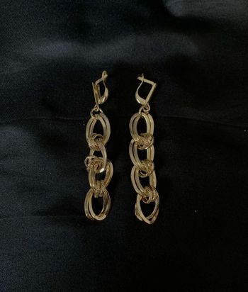 Boucles d'oreilles pendantes en plaque or