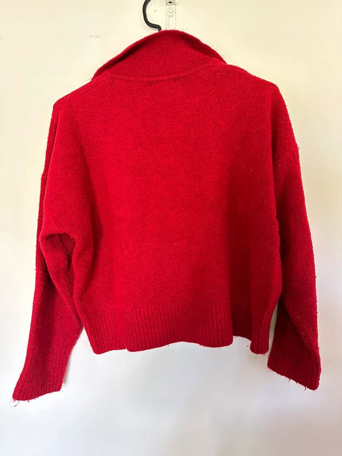 Pull rouge Kiabi taille L - photo numéro 2