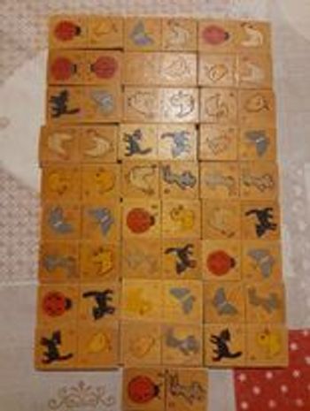 Domino en bois animaux 