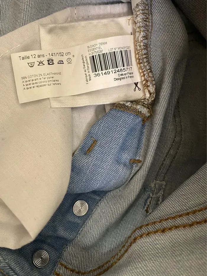 Salopette jeans Monoprix Taille 12 ans - photo numéro 19