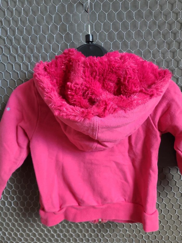 Gilet sweat zippé rose 3 pommes t.18 mois - photo numéro 6