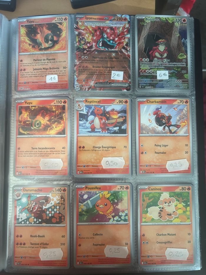 Carte Pokémon type feu