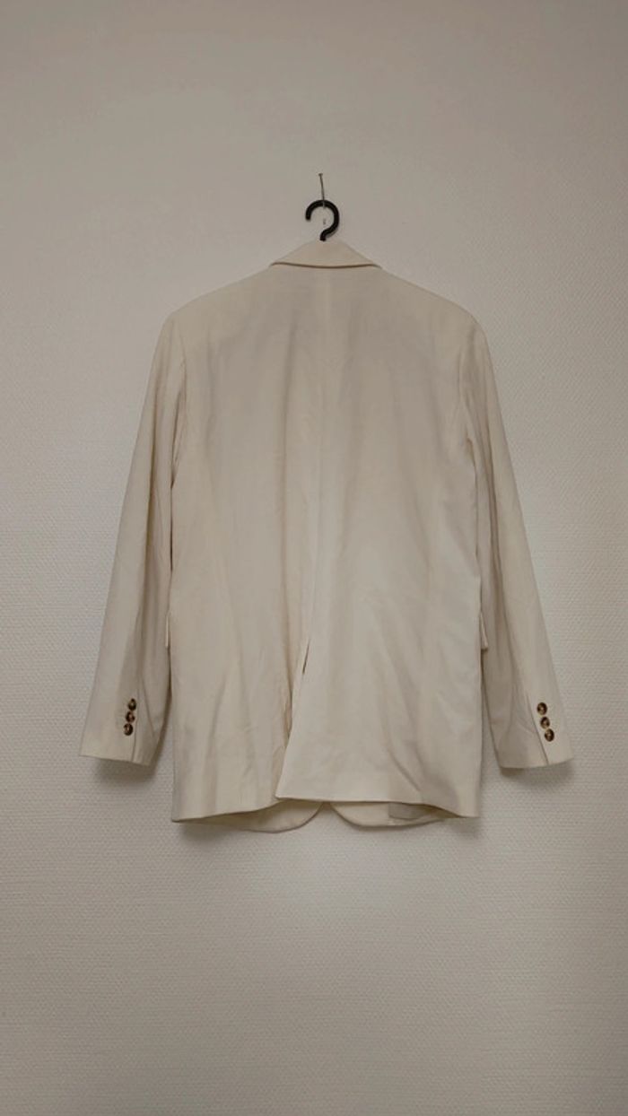Veste blazer épaulette blanc crème en très bon état pas porté taille 40 - photo numéro 6