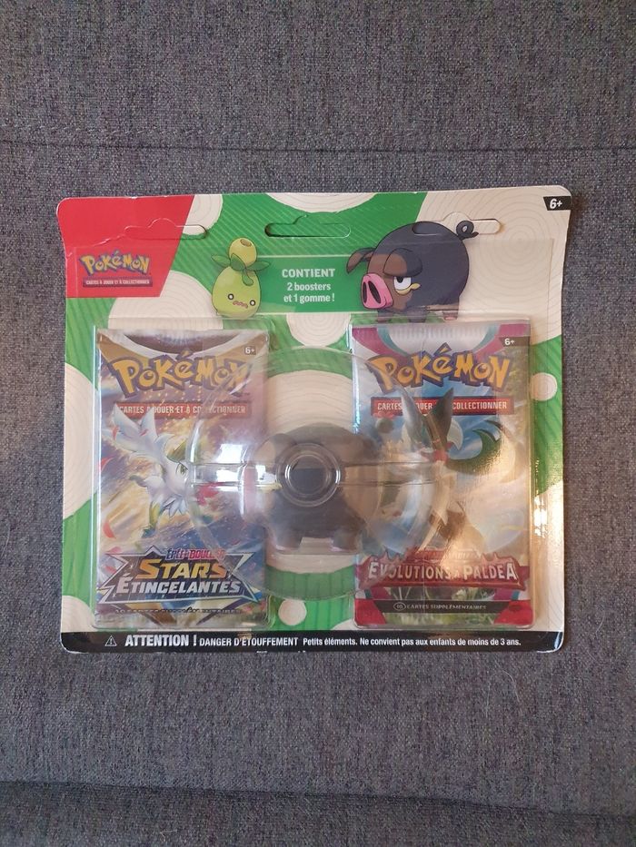 Duopack boosters pokemon gomme stars étincelantes évolution à paldea