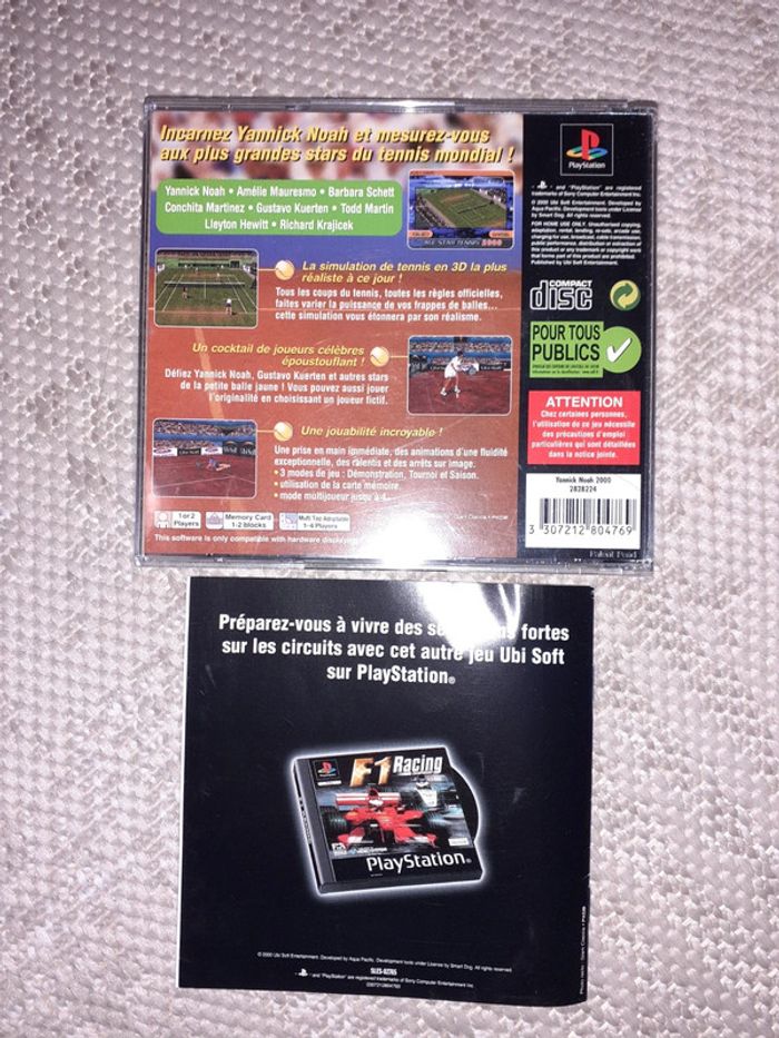 Playstation 1 ps1 yannick noah 2000 - photo numéro 2