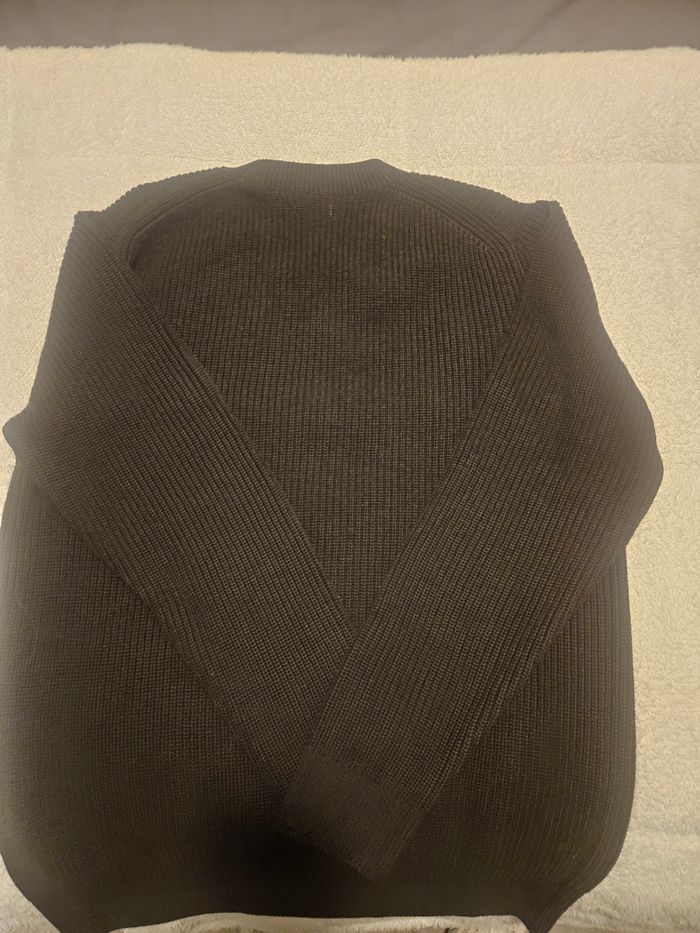 Pull Jules Homme – Maille Côtelée Épaisse – 100% Coton – T. M – Couleur Marron/Chocolat - photo numéro 5