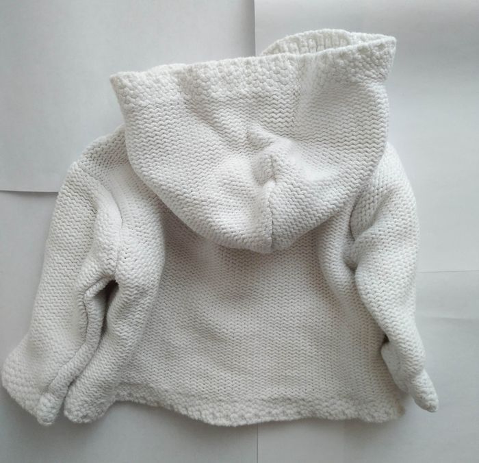 Gilet boutonné à capuche Bout'chou taille 12 mois - photo numéro 2