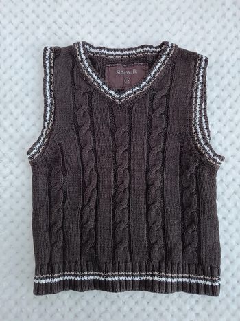 🔸 Gilet sans manches  style tricot 100 % coton - Gémo 3 ans. 🔸