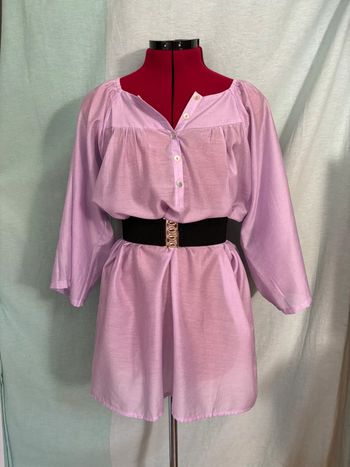 Magnifique robe tunique boheme loose en soie violine neuve S/M