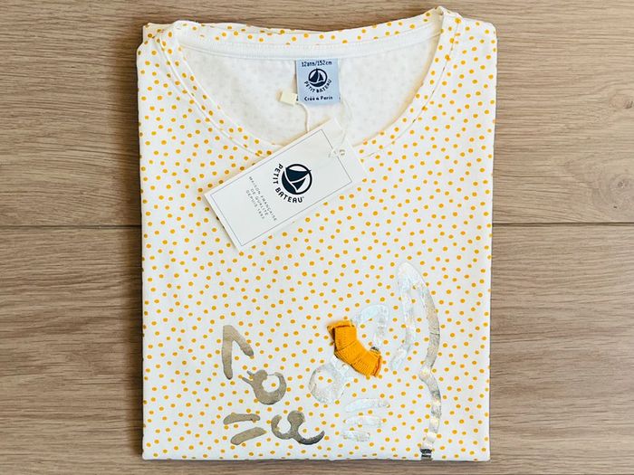 T-shirt imprimé chat Petit bateau T-12 ans