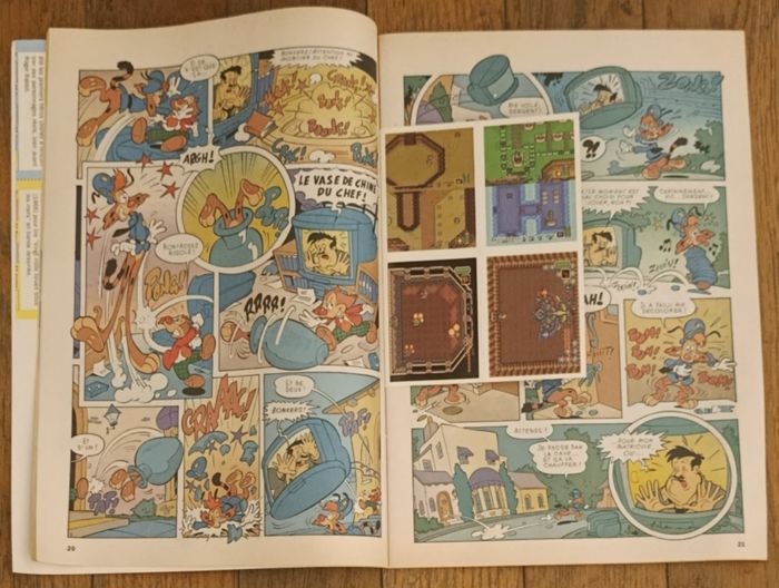 Rare ancien journal de Mickey avec 10 vignettes nintendo N°2216 de 1994 vintage - photo numéro 3