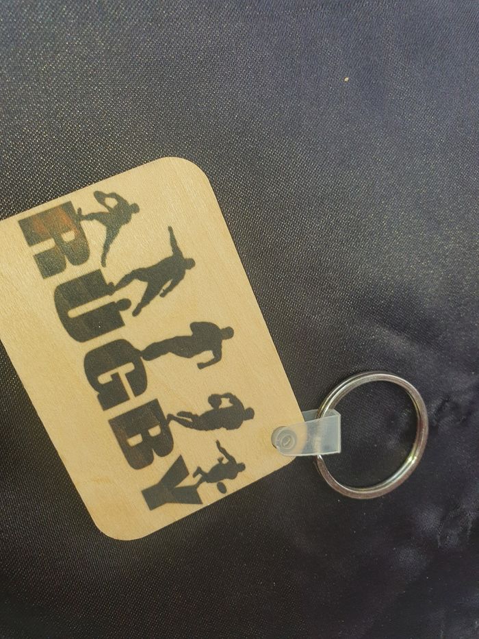 Porte clé rugby en bois