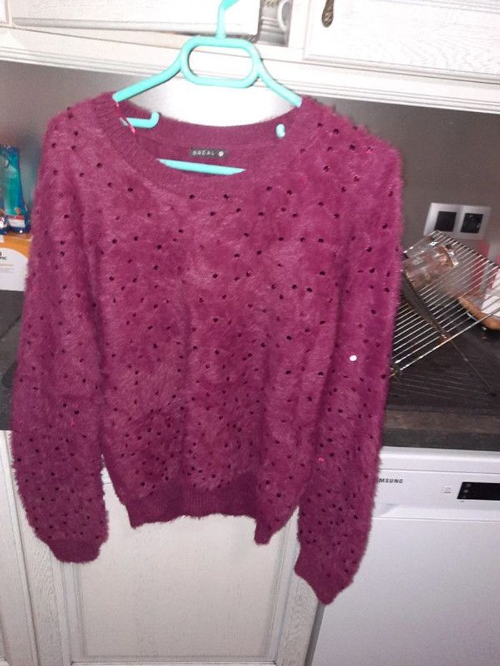 Pull manches longues à sequins Rose Framboise - taille 4 – Bréal - photo numéro 7