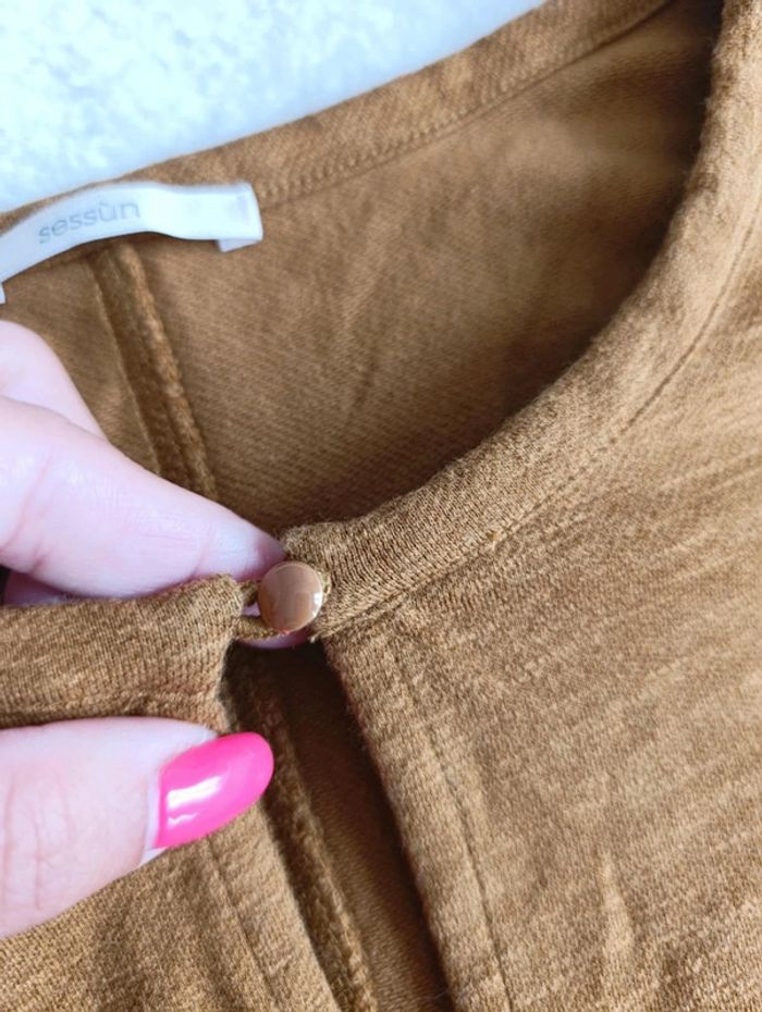 Robe moutarde M Sessùn manches 3/4 - photo numéro 9