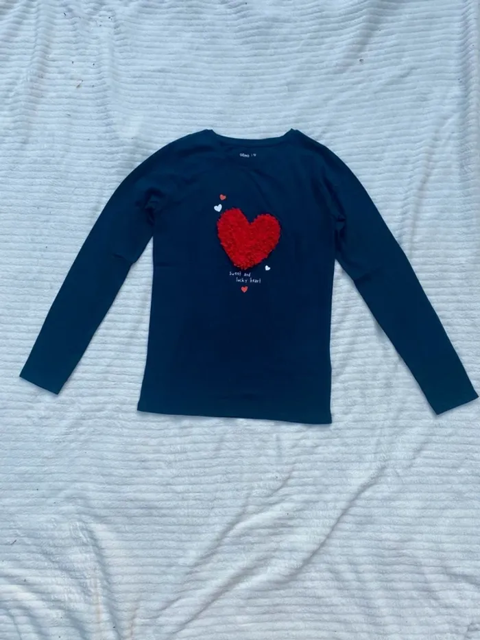 T-shirt cœur Gémo 12ans