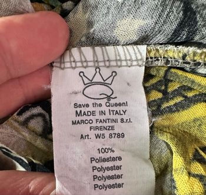 Top en mesh bariolé kaki beige Save the Queen! T40 L - photo numéro 5