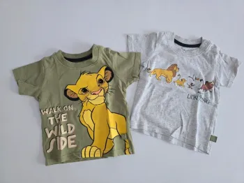 Lot de 2 tee shirt roi lion