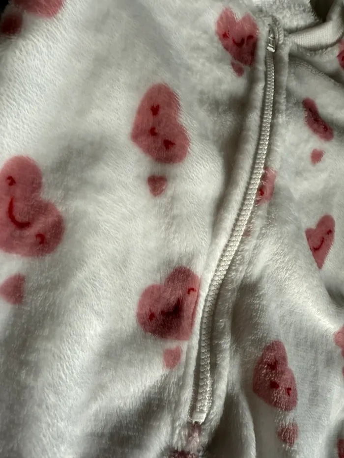 Pyjama tout doux à motifs cœur - photo numéro 3