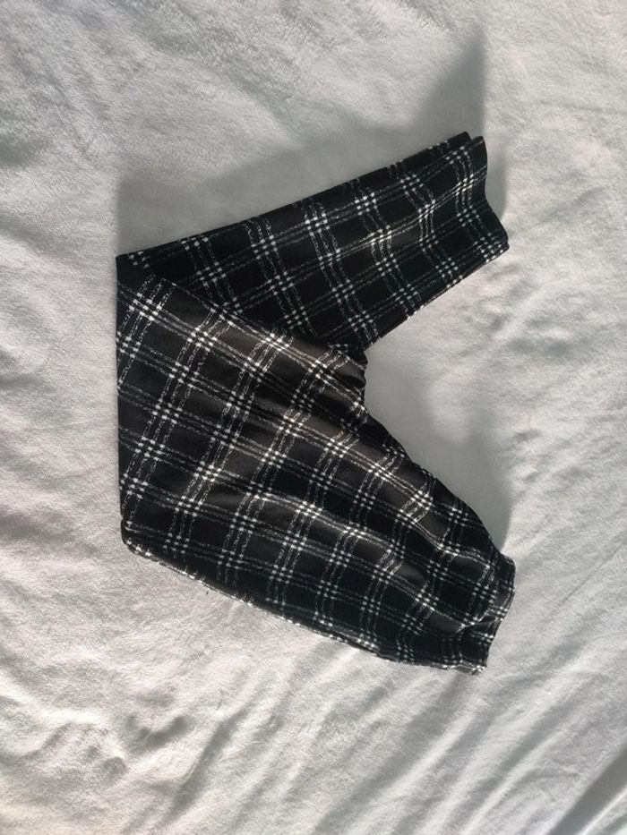 Pantalon a carreaux taille élastique 38