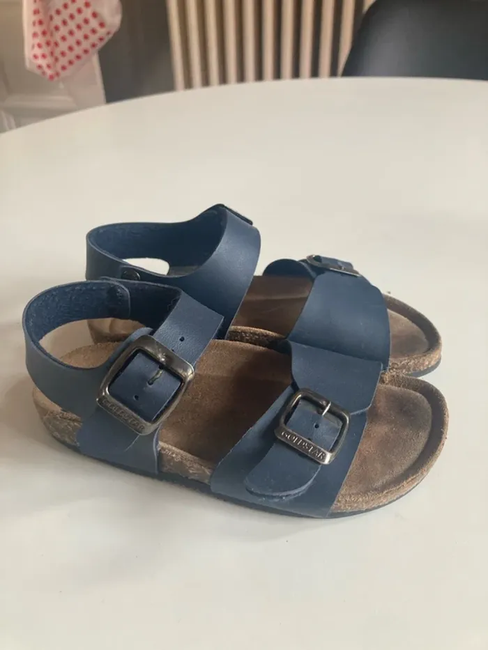 Sandales cuir bleu marine 30 - photo numéro 4