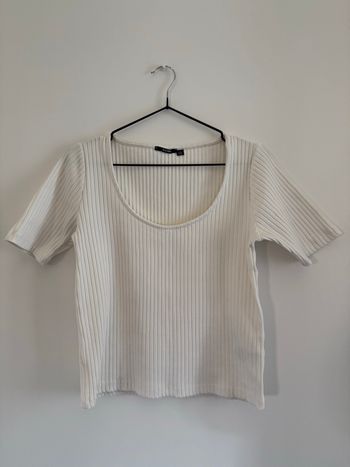Haut côtelé blanc 