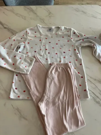 Pyjama petit bateau cœur 8 ans