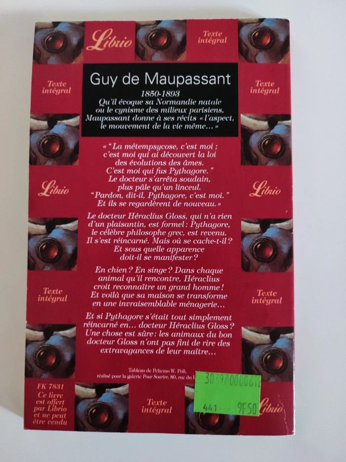 Livre Le docteur Heraclius Gloss Maupassant / 1997 - photo numéro 2