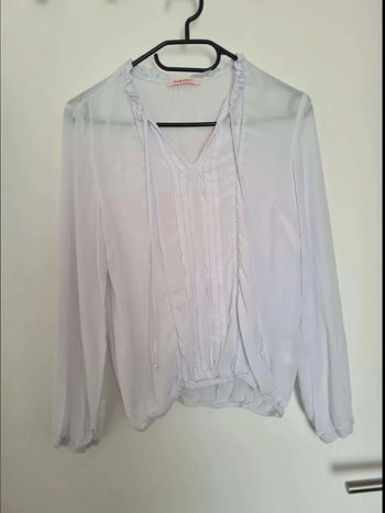 Haut blanc transparent taille 36