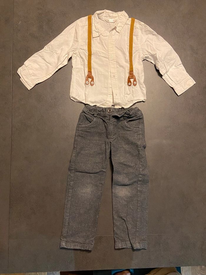 Ensemble chemise pantalon garçon 4 ans