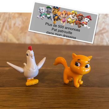 Idée Cadeau 🎁 Lot de 2 Figurines de la poule Galineta et du chat de la Pat Patrouille