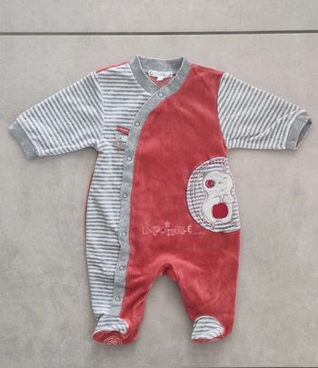 Pyjama velours garçon - 3 mois