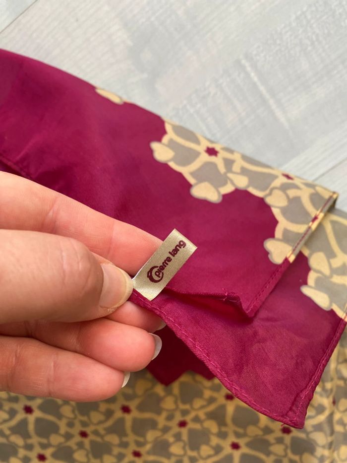 Foulard rose violet et beige pierre Lang - photo numéro 4