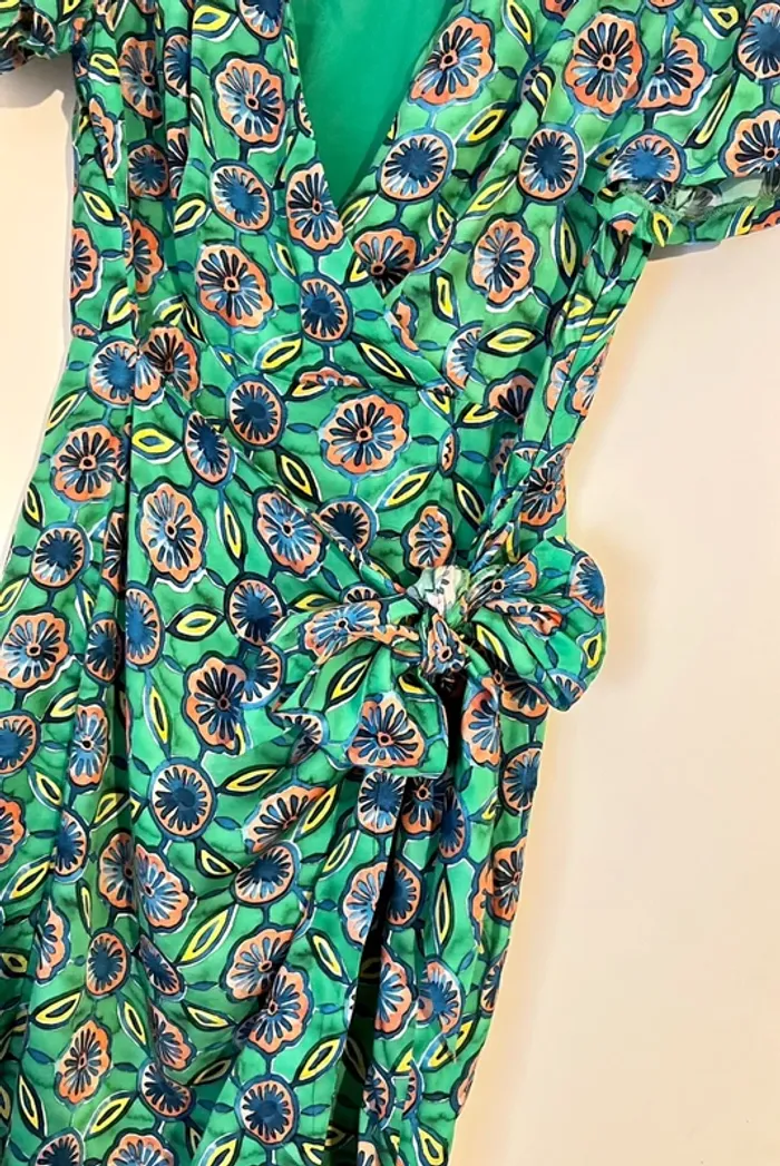 Robe satinée Claudie Pierlot imprimée colorée - photo numéro 9