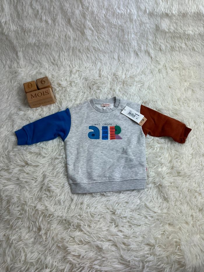 🧶 Sweat multicolore Catimini – Taille 6 mois