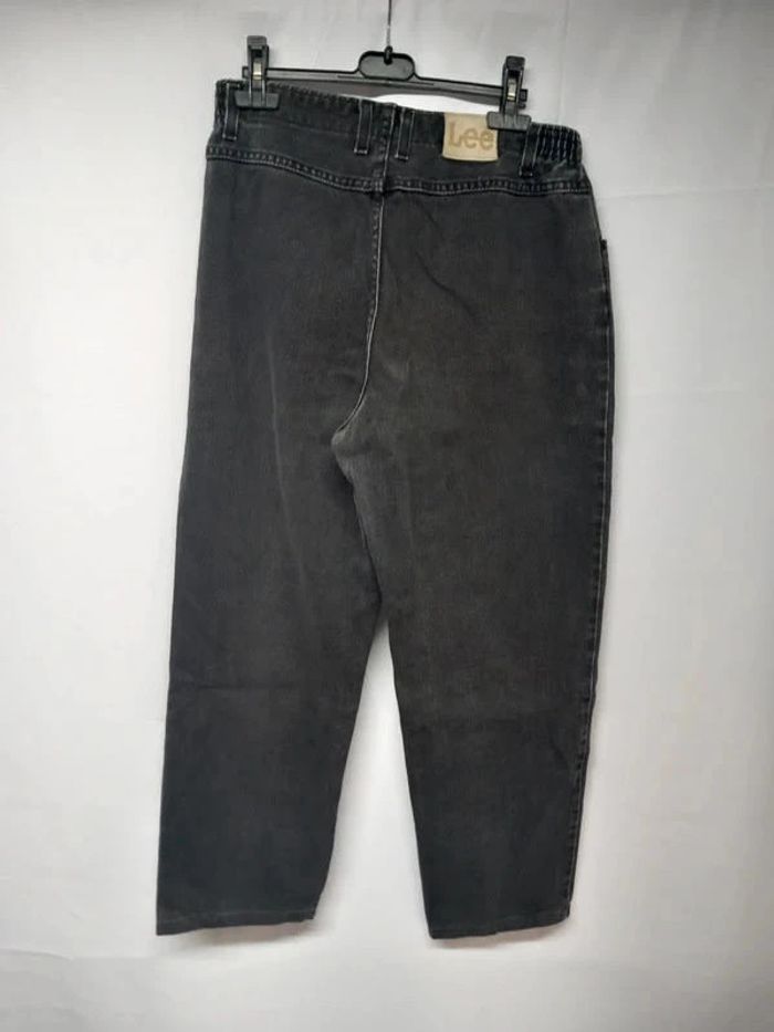Jeans taille haute Lee Noir en coton - photo numéro 2