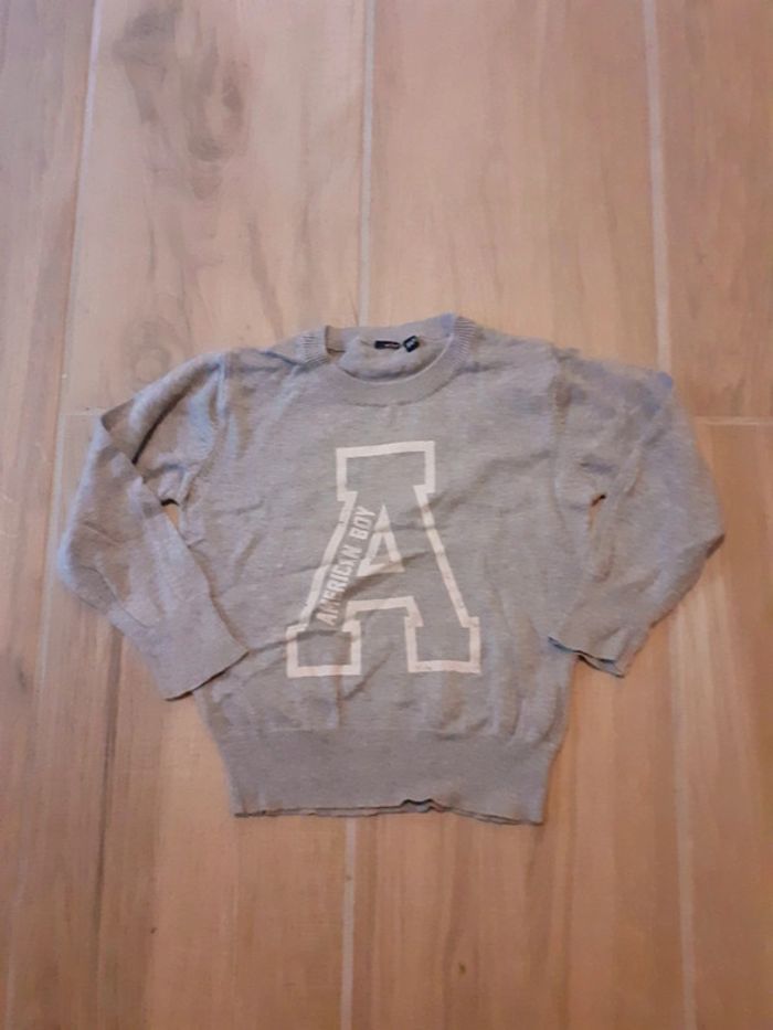 Pull gris - American boy - 3 ans