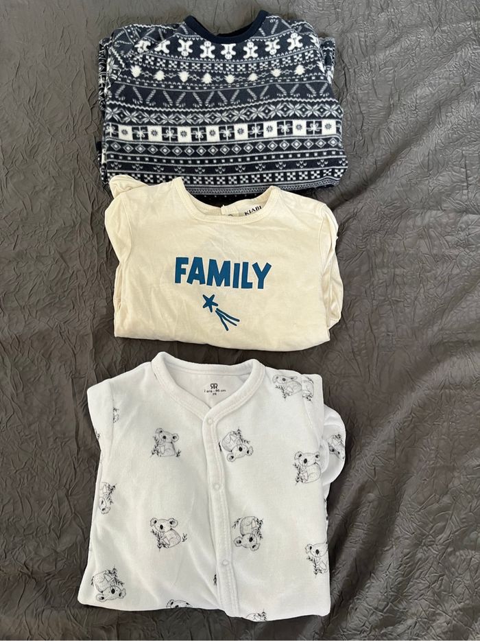 Lot pyjamas 1 pièce 18 mois