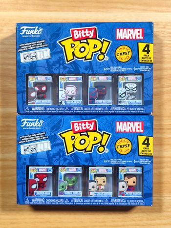 Lot 2 Boîtes Bitty Pop! Marvel - 8 Figurines dont 2 RARE CHASE