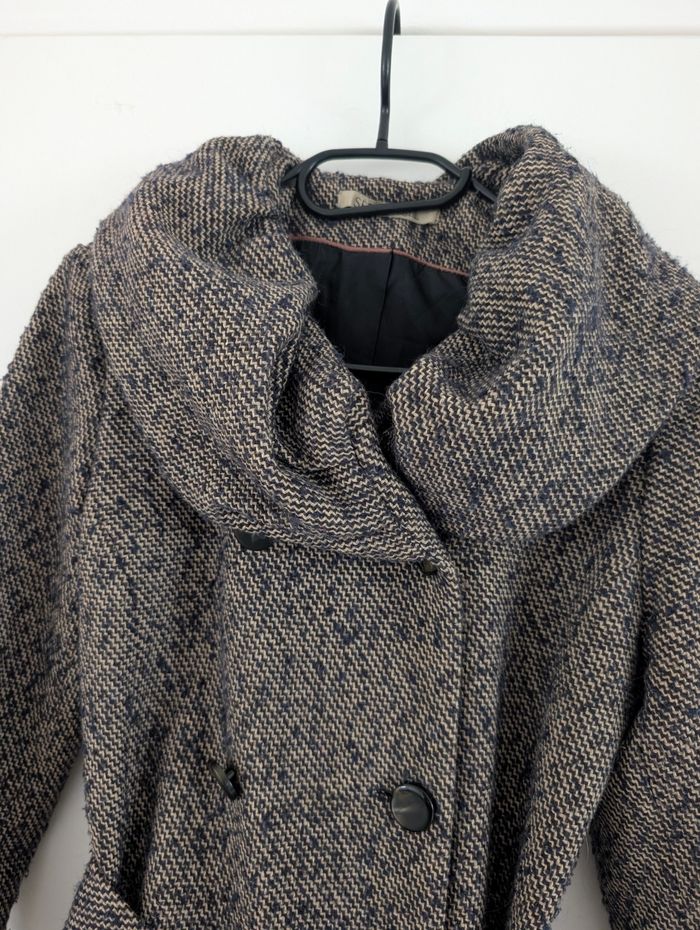 Manteau long ceinturé col châle – Sépia Collection T.36 - photo numéro 3