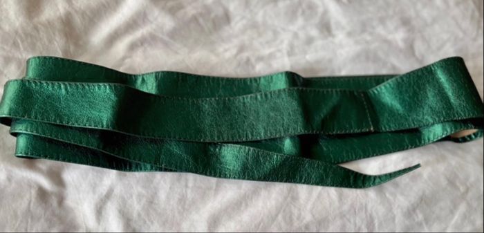 Ceinture cuir émeraude - photo numéro 3