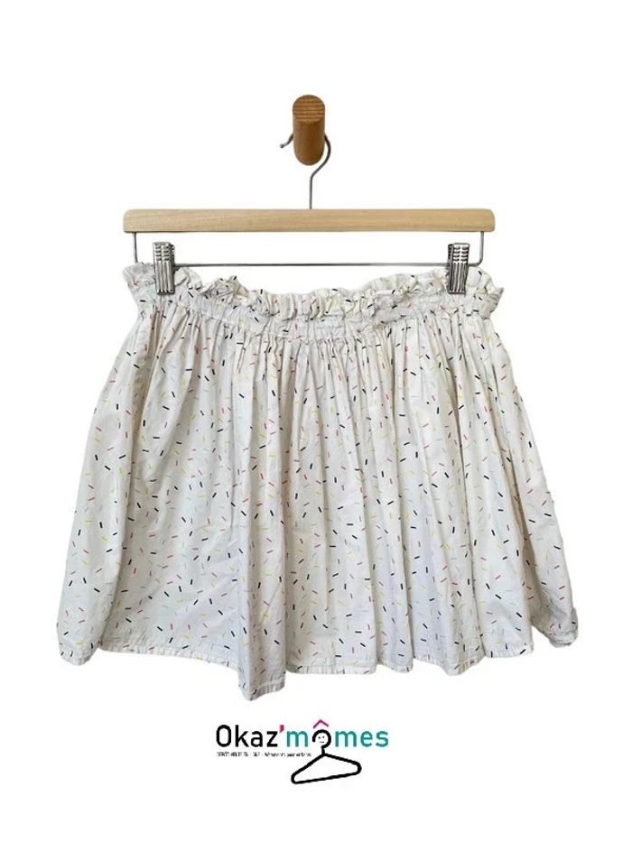 Jupe d’été blanche motif petits traits colorés - Tape à l'oeil 10 ans