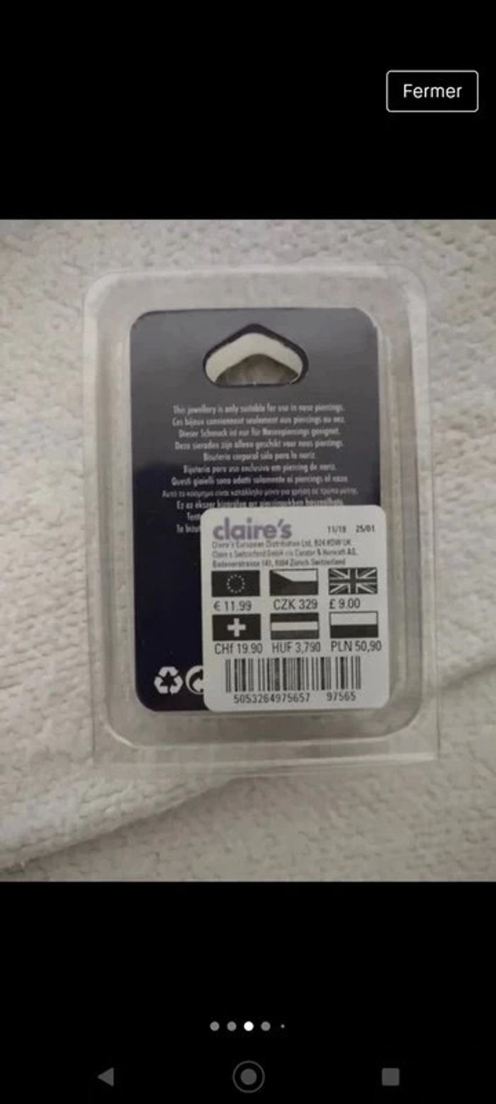 2 Piercing nez fleur en argent Claire's - photo numéro 5