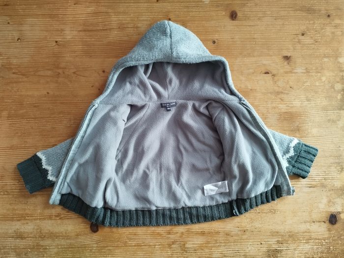 Blouson polaire gris avec capuche - Bob et Jules - 18 mois- Parfait pour l’hiver ! - photo numéro 4