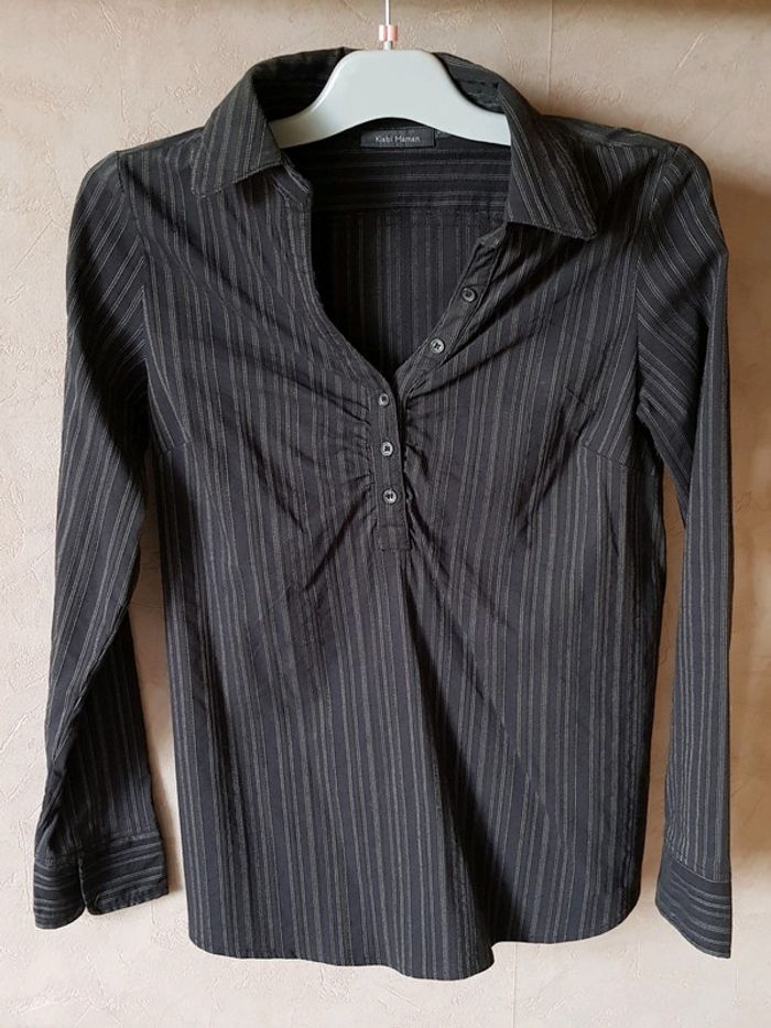 Chemise de grossesse rayée