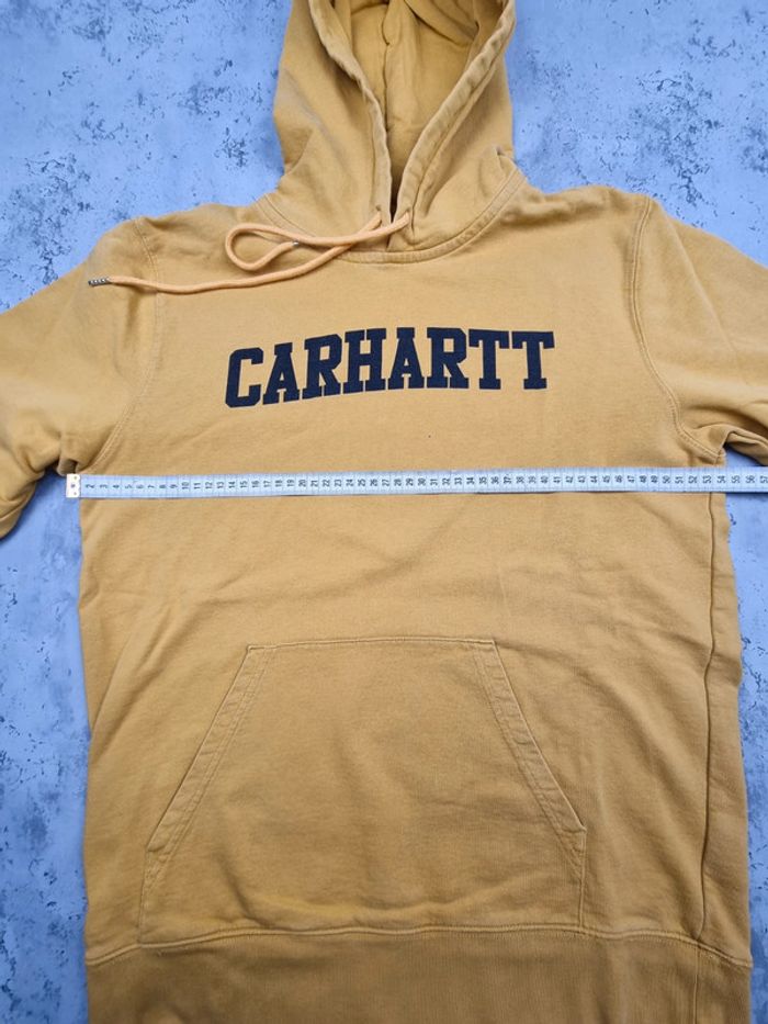 Pull capuche Carhartt jaune moutarde Taille M - photo numéro 10