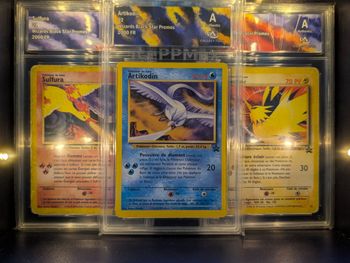 Lot de cartes Promo Wizards Sulfura 21, Artikodin 22 et Electhor 23 Pokémon Gradée Collectaura
