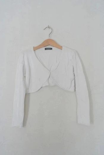 Gilet court blanc In Extenso 6 ans